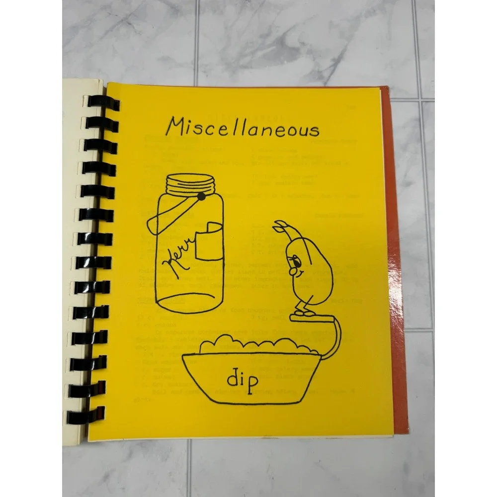 Vintage 1980 Coolidge Ward Relief Society Cookbook LDS Community Recipes Orange